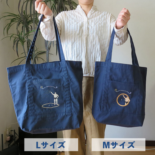 お相撲トートバッグ外ポケット付きL《受注》 トートバッグ むむ