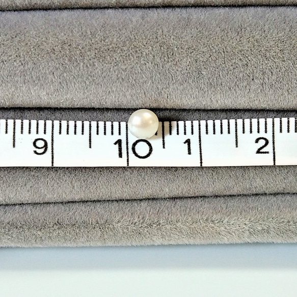 4mm～4.5ｍｍ　淡水パール　シルバー925　ペア1組 　天然石スタッドピアス【カラー選択】 ～冠婚葬祭や普段使いに 10枚目の画像