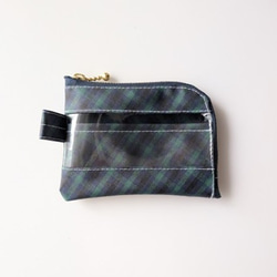 仕切りつきB6 L字クリアポーチ ファミリアチェック♡ ポーチ F×f 通販