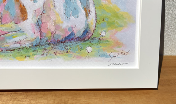母性牛　【複製画・額付き】 4枚目の画像