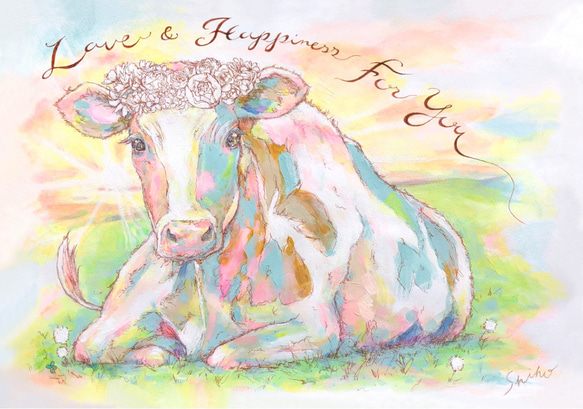 母性牛　【複製画・額付き】 2枚目の画像