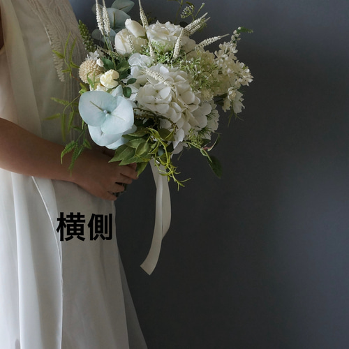あじさいとガーベラで彩る 夏のウェディングブーケ 結婚式に