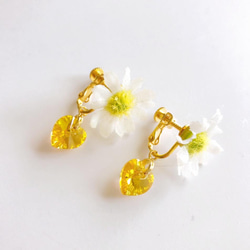 earring♡glass flower♡daisy♡ 3枚目の画像