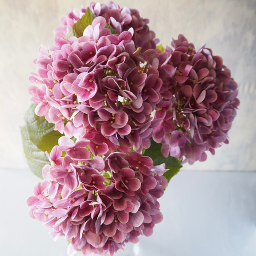 リアル造花】選べる2色ブルーとピンクの紫陽花1本売り アートフラワー