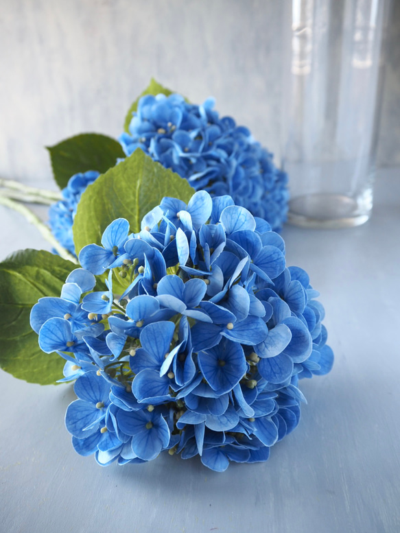 【リアル造花】選べる2色ブルーとピンクの紫陽花1本売り 13枚目の画像