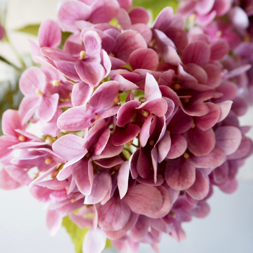 リアル造花】選べる2色ブルーとピンクの紫陽花1本売り アートフラワー