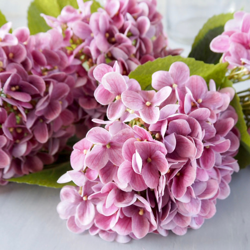 リアル造花】選べる2色ブルーとピンクの紫陽花1本売り アートフラワー