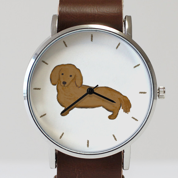 ダックスフンド（ブラウン）の腕時計 2枚目の画像