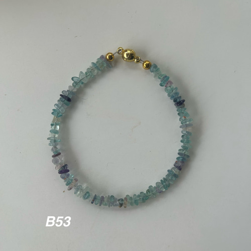 送料無料】フローライトの小粒さざれのブレスレット B53 ブレスレット 