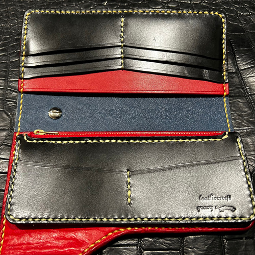 Gravy Leather ナチュラル パイソン×栃木レザー ライダース ロング