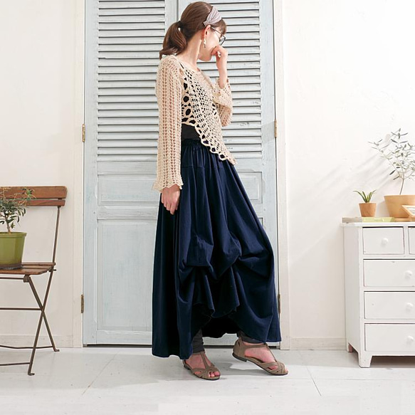 畢業季清倉大拍賣 * 四種長度可選 * 已售出超過1500件 [自由調節裙擺] 舒適款 * 青色/海軍藍 第7張的照片