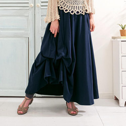 畢業季清倉大拍賣 * 四種長度可選 * 已售出超過1500件 [自由調節裙擺] 舒適款 * 青色/海軍藍 第8張的照片