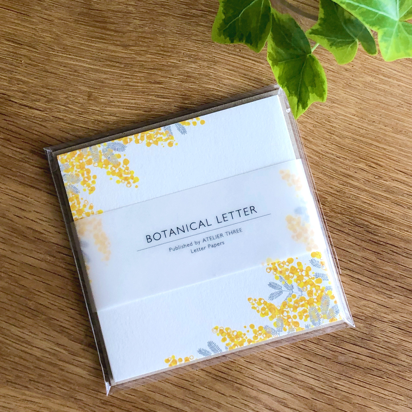 一筆箋/メッセージカード/ミモザ 封筒・便せん ATELIER THREE