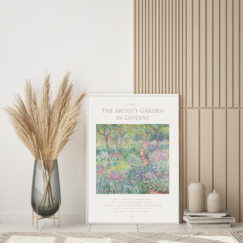 ジヴェルニーの庭のアヤメ アートポスター 花 自然 植物 名画 絵画