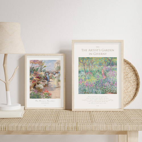 ジヴェルニーの庭のアヤメ アートポスター 花 自然 植物 名画 絵画