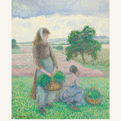 カミーユ・ピサロ 籠を運ぶ農婦 アートポスター 風景画 名画 絵画 ポスター アートパネル 特大 AP246 5枚目の画像