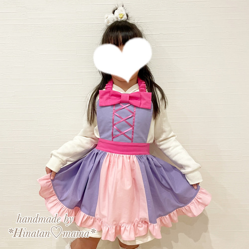 プリンセスのフリルたっぷりエプロンドレス♡♡女の子エプロン