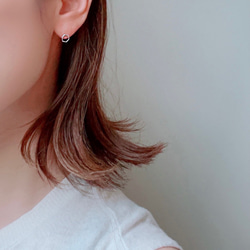 送料無料【SV925】冬のダイヤモンド （星座）ヘキサゴン スタッドピアス／6mm 幸運 silver シルバー 3枚目の画像