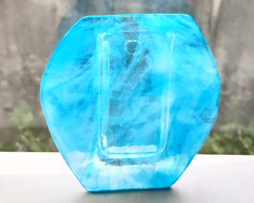 ターコイズブルーガラス掛花入　50cm ターコイズブルーガラス掛花入 50cm - メルカリ