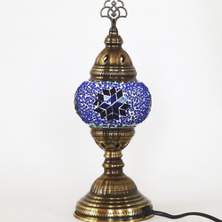 Turkish Mosaic lamp[Desk type]SMALL-Blue *Free shipping 第3張的照片