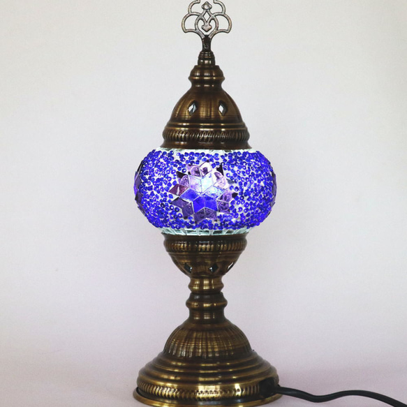 Turkish Mosaic lamp[Desk type]SMALL-Blue *Free shipping 第2張的照片