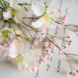 【ノウゼンカズラとピンクカスミソウ】｜アーティフィシャルフラワー 花瓶アレンジ| 春｜ギフト・インテリア雑貨 12枚目の画像