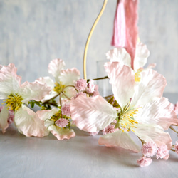 【ノウゼンカズラとピンクカスミソウ】｜アーティフィシャルフラワー 花瓶アレンジ| 春｜ギフト・インテリア雑貨 8枚目の画像