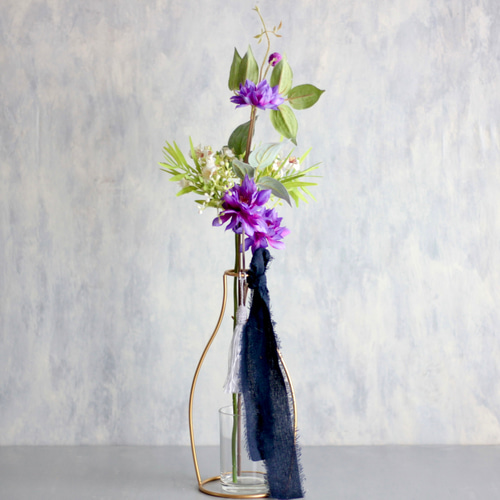 クレマチスとジャスミン】｜アーティフィシャルフラワー 花瓶アレンジ
