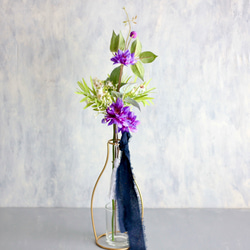 クレマチスとジャスミン】｜アーティフィシャルフラワー 花瓶アレンジ