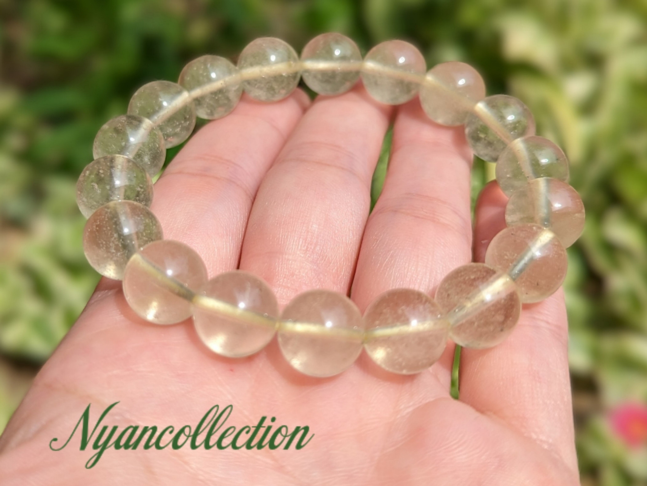 新春スペシャルプライス！【宝石鑑別書付き】入手困難価格高騰! 激レア極美品 天然リビアングラスブレスレット 11.3mm