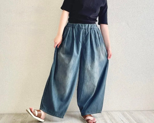 KAPITAL　魔女ブルマ　インディゴデニム　コットン　バルーンパンツ 日本製 KAPITAL 魔女ブルマ インディゴデニム コットン バルーンパンツ