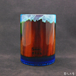 小笠原ウッドグラス　木のロックグラス（ボニンスタイル　木とレジン） 6枚目の画像