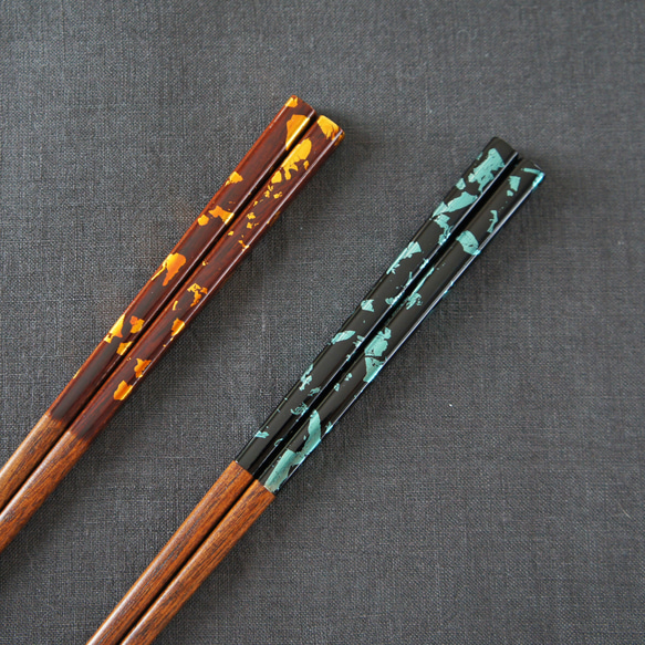 漆筷「Haku Miyabi/棕色」23 厘米 第6張的照片