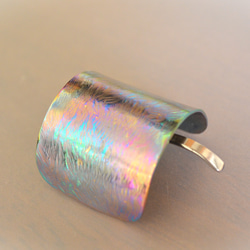 Titanium Hair Cuff・チタンヘアカフ・ポニーフック・グラデーショングラス・３３mm・A 2枚目の画像