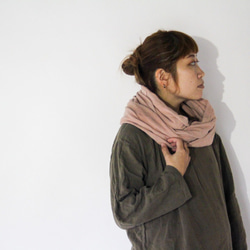 hokkori snood〔桜鼠色〕/草木染めorganiccotton pileスヌード 5枚目の画像