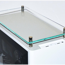 PC MAGLAS ガラストップ（サンゴバン高透明ガラス/小口磨き）【ゲーミングPC用・ホコリ防止・防塵ガラスカバー】 4枚目の画像