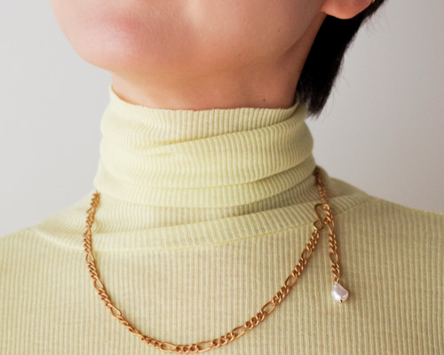 累計販売数200点以上！】k24純金 ヴィンテージチェーンと淡水パールの