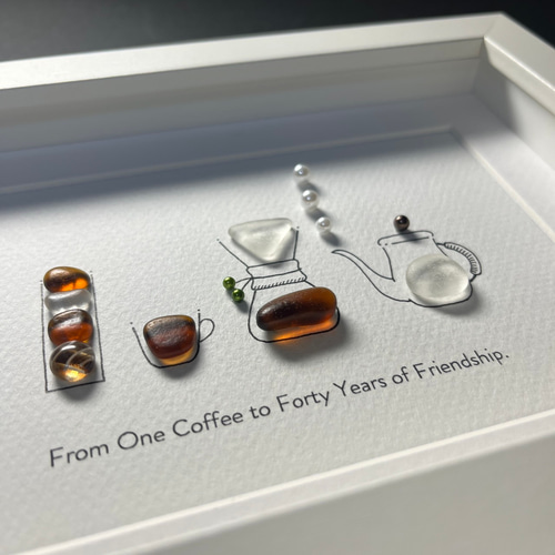 シーグラスアート「コーヒー」 その他アート ゆきみ工房 通販 11953415