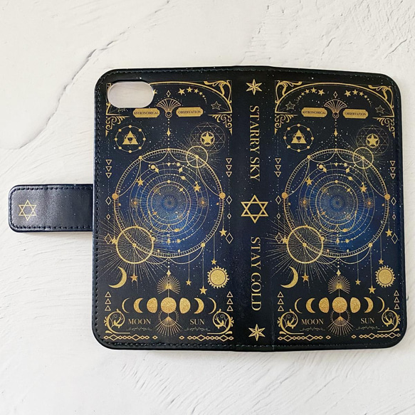 Fancy Astronomical Old Book II / Moon Phases Notebook Type iPhon 第4張的照片