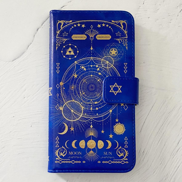 Fancy Astronomical Old Book II / Moon Phases Notebook Type iPhon 第5張的照片