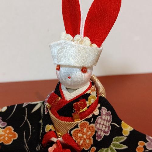 ちりめん細工 着物うさぎ 花嫁 座り姿 その他人形 和布細工工房 ちりめん細工 着物うさぎ 花嫁 座り姿 その他人形 和布細工工房