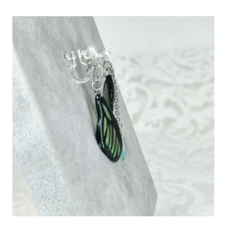 切り絵虫の羽イヤリング（オオスカシバ） 8枚目の画像