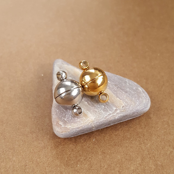 [1set] 10mm マグネット 留め具 サージカルステンレス  ニッケルフリー 1枚目の画像