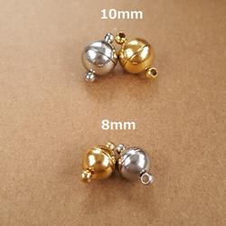 [1set] 10mm マグネット 留め具 サージカルステンレス  ニッケルフリー 7枚目の画像