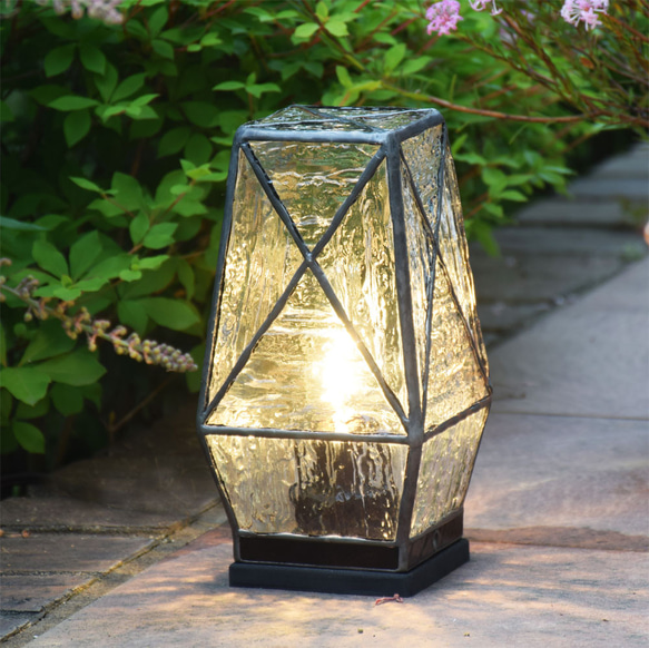 ガーデン ライト 行燈 CL 屋外用 防雨型 ステンドグラス 屋外 照明