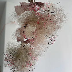cloud bouquet " cosmic flowers " かすみ草 スワッグ スモークツリー フライングリース 2枚目の画像