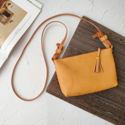 姫路レザー】BASICショルダーバッグ（シンプル/コンパクト/メンズ