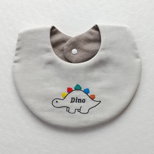 名入れ】ダブルガーゼ☆恐竜刺繍スタイ スタイ・よだれかけ Angel 通販