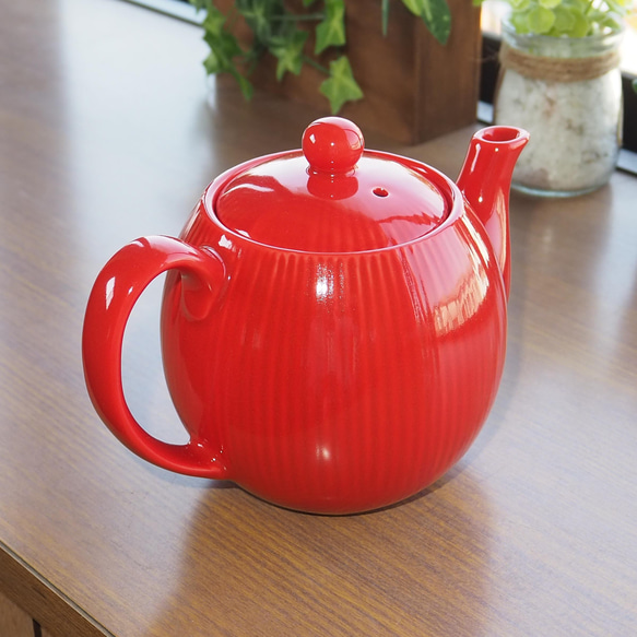 瀬戸焼　ティーポット　十草　カラーシリーズ　5color　　ティータイム/おうちカフェ/おうち時間 3枚目の画像