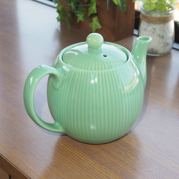 瀬戸焼　ティーポット　十草　カラーシリーズ　5color　　ティータイム/おうちカフェ/おうち時間 5枚目の画像